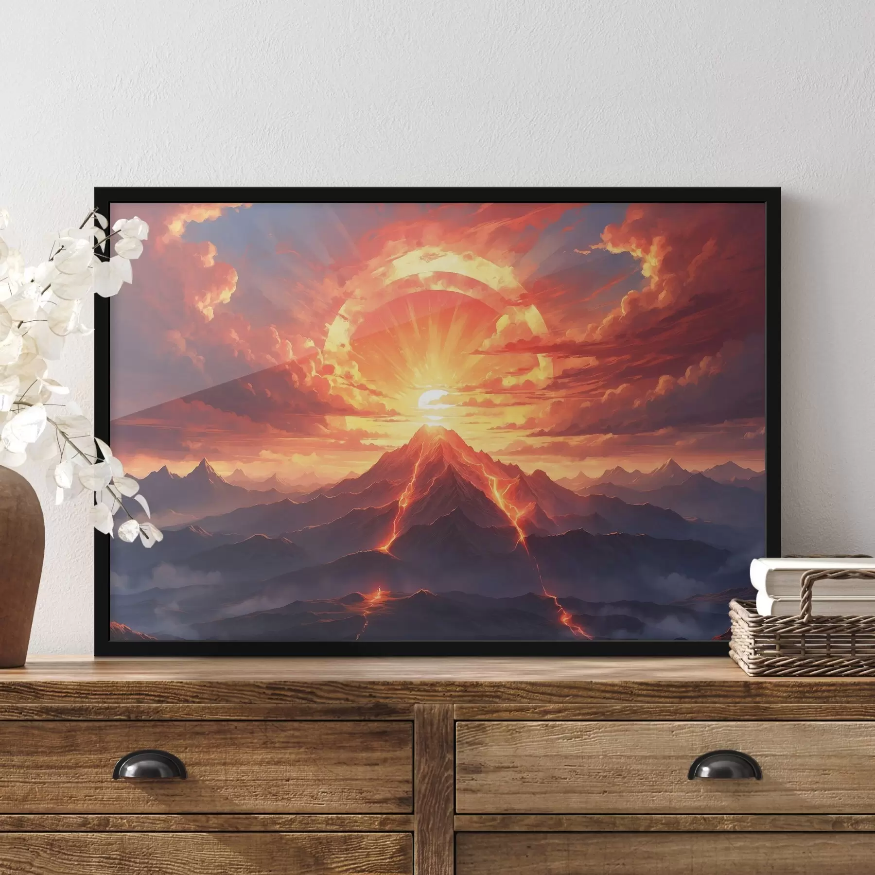 Wandbilder Sonnenuntergang in der Nähe des Vulkans f44432