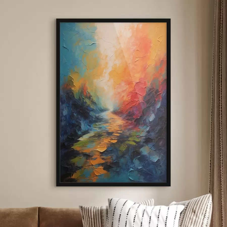 Fototapete Abstrakter Weg im Stil der Acrylmalerei f44441