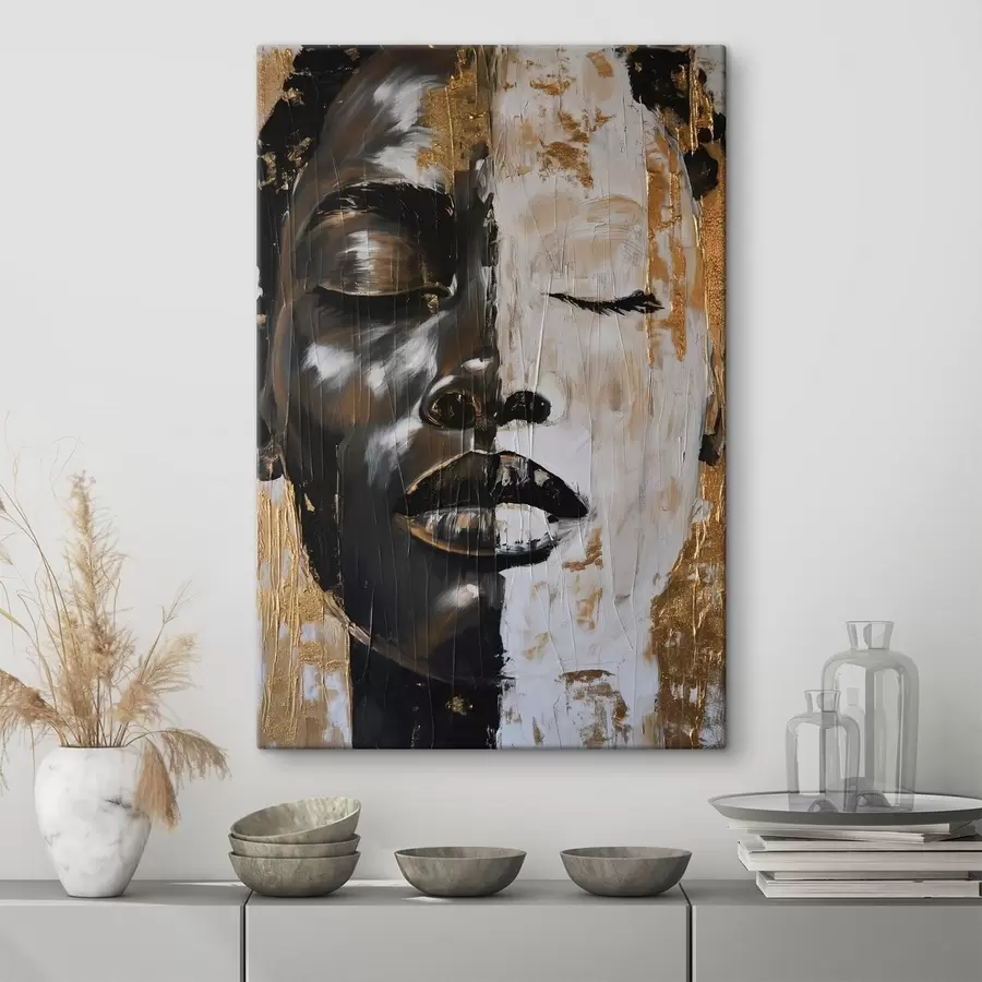 Wandbilder Abstraktes Porträt Nachahmung der Malerei s44514