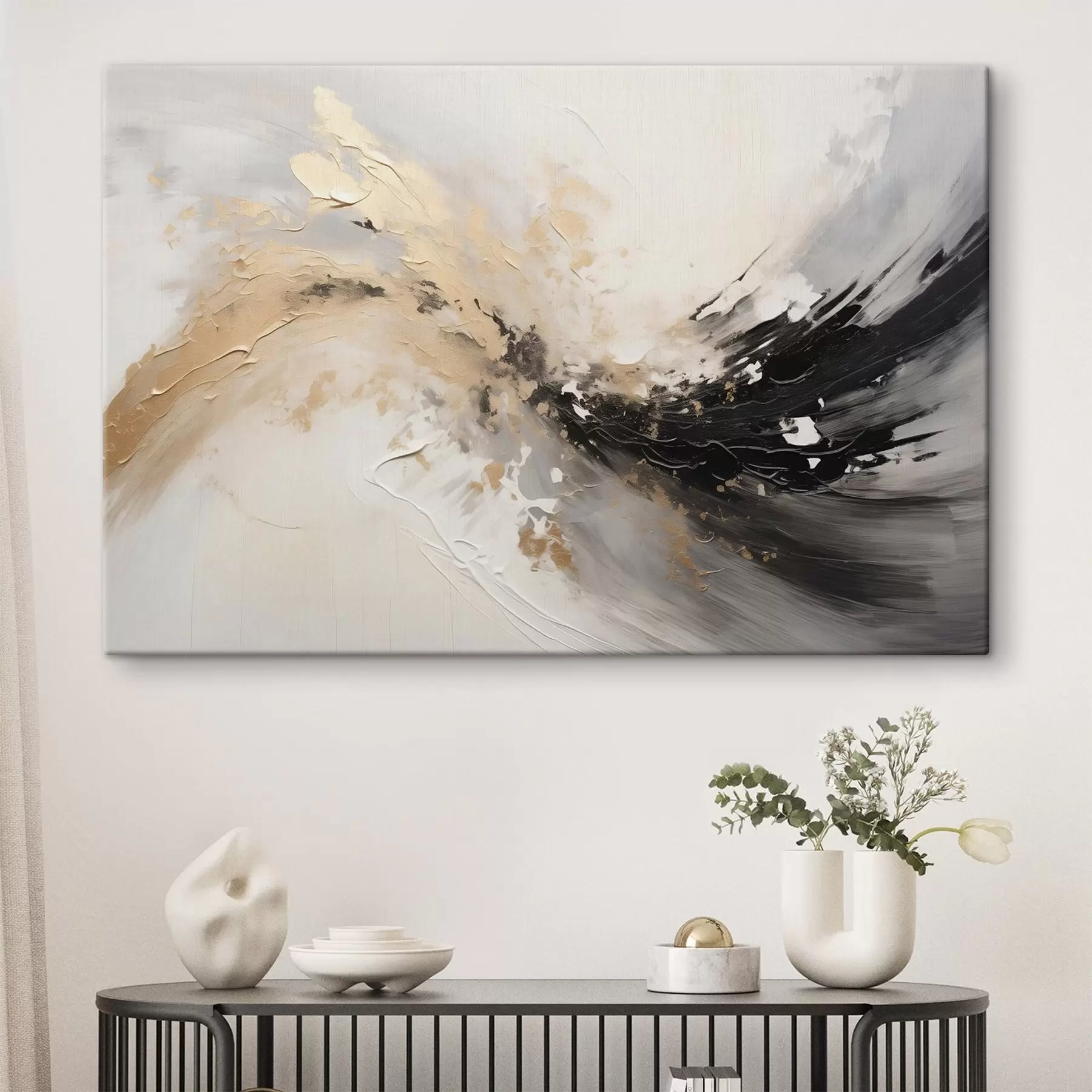 Wandbilder Abstrakte Komposition, Nachahmung der Malerei s44519