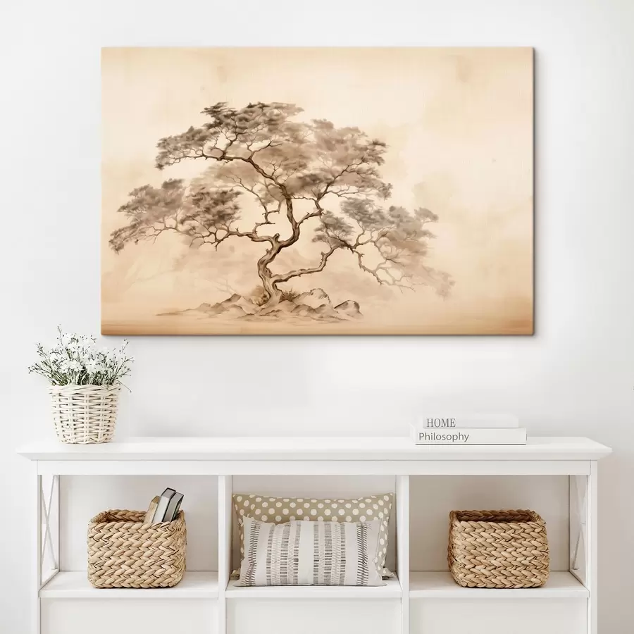 Wandbilder Baum auf einem Hügel s44523