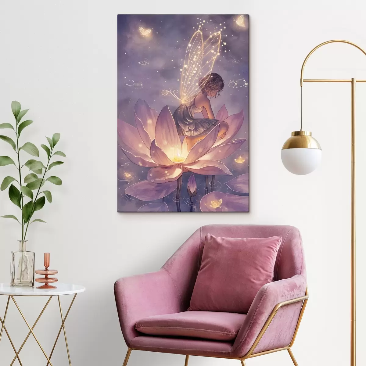 Wandbilder Fee auf einer Blume s44533