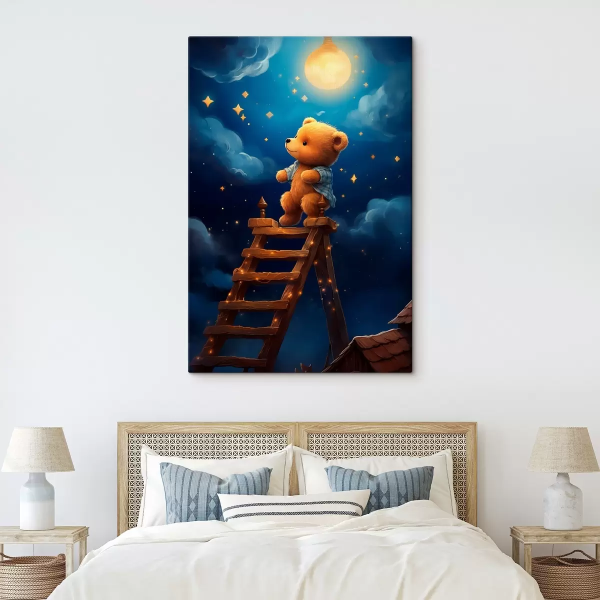 Wandbilder Teddybär und der Mond s44534