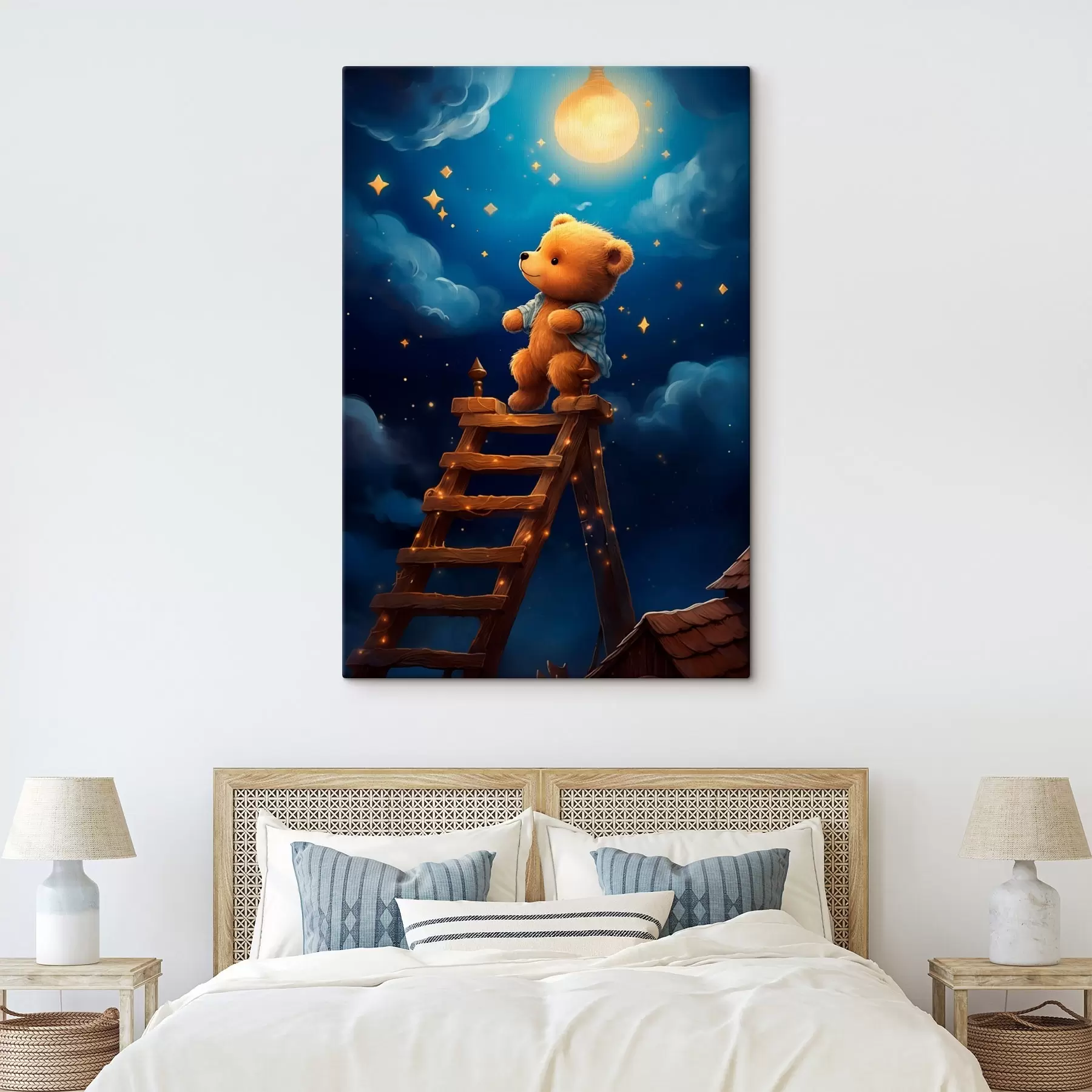 Wandbilder Teddybär und der Mond s44534