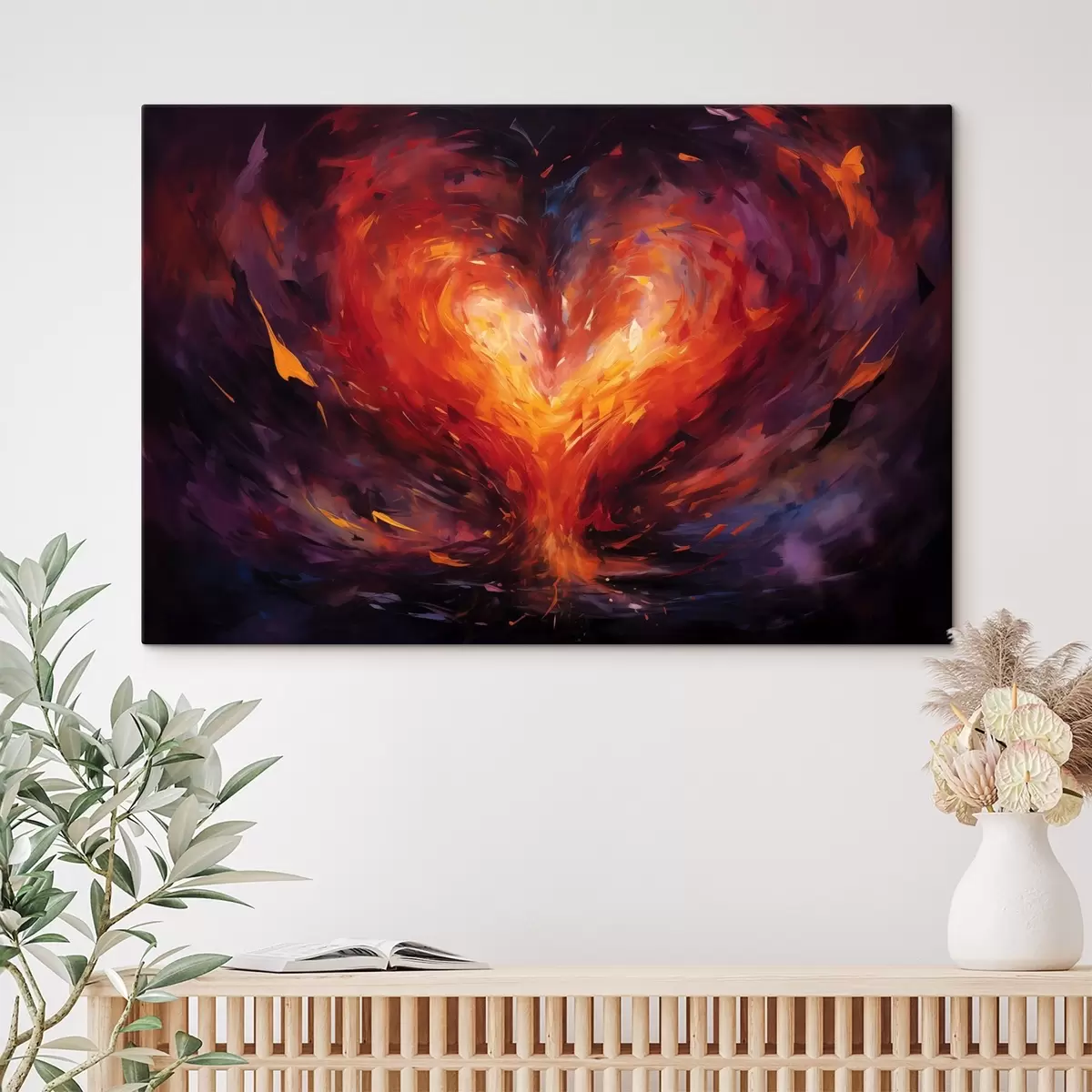 Wandbilder Feuriges Herz s44537