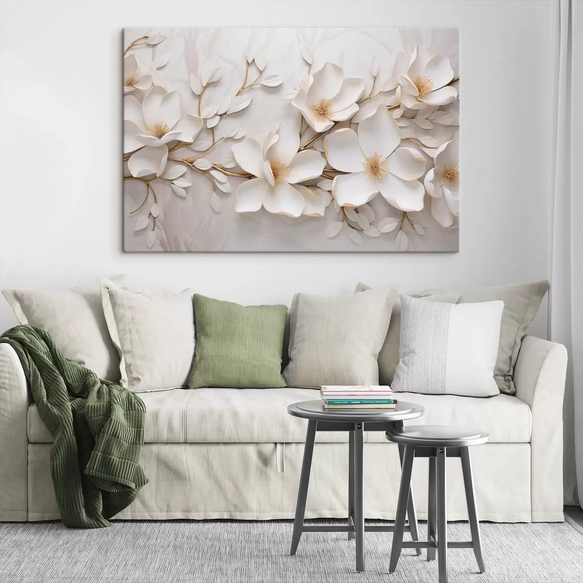 Wandbilder Weiße Blumen s44547