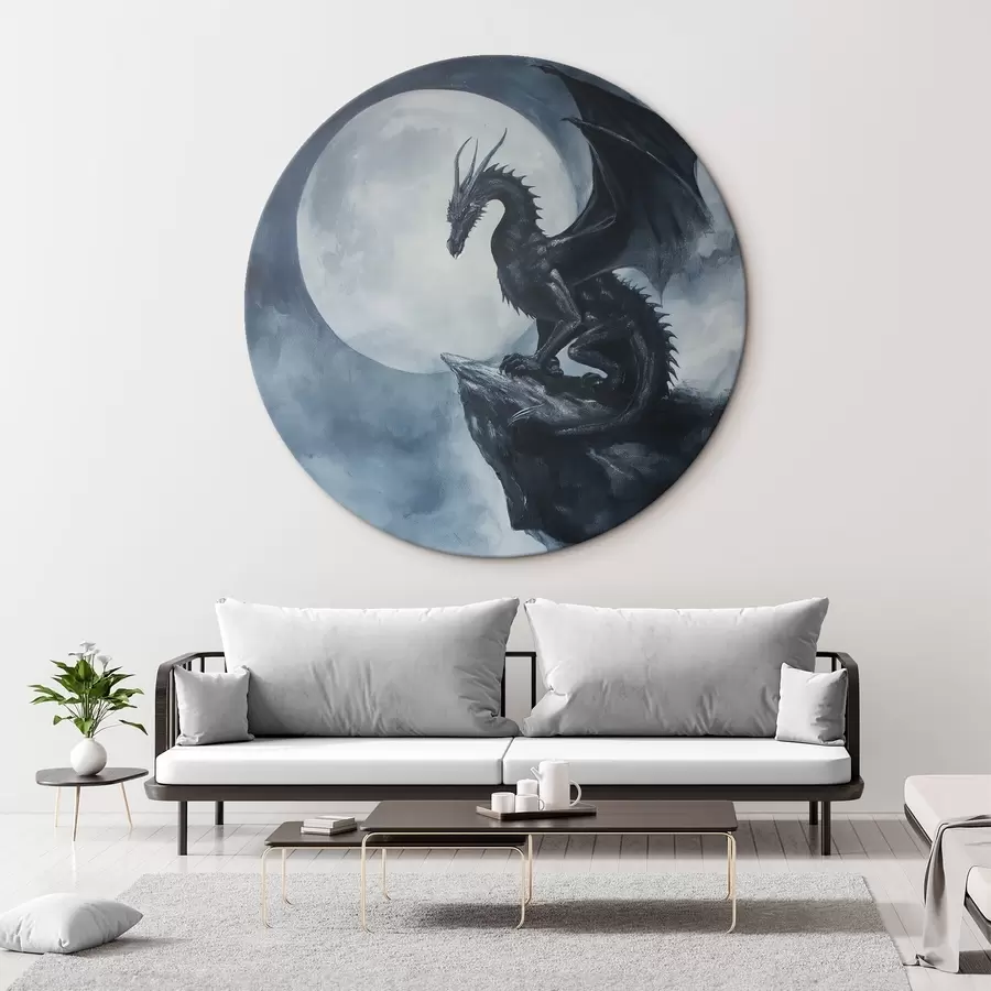 Wandbilder Drache und Mond r44530