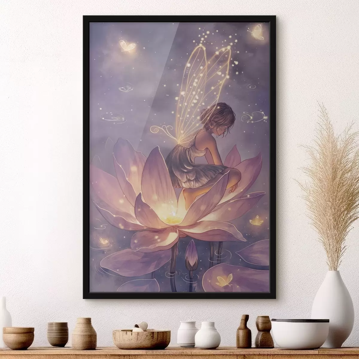 Poster Fee auf einer Blume f44533