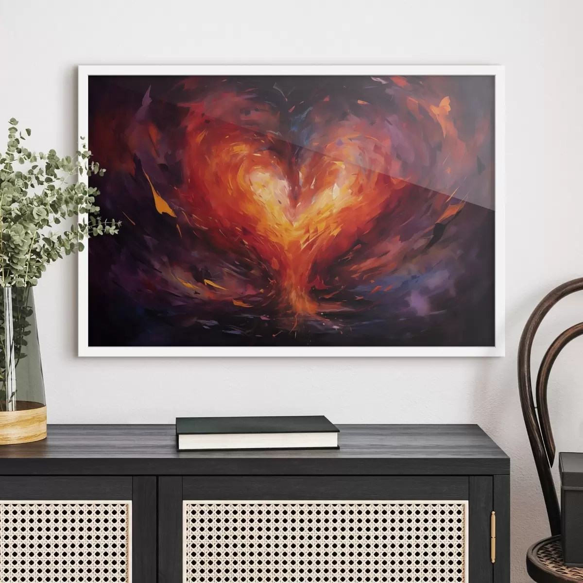 Poster Feuriges Herz f44537