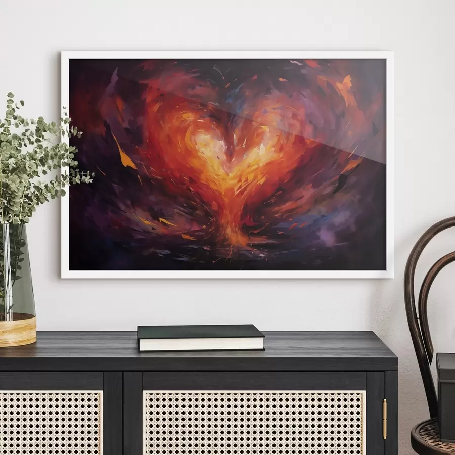 Fototapete Feuriges Herz f44537