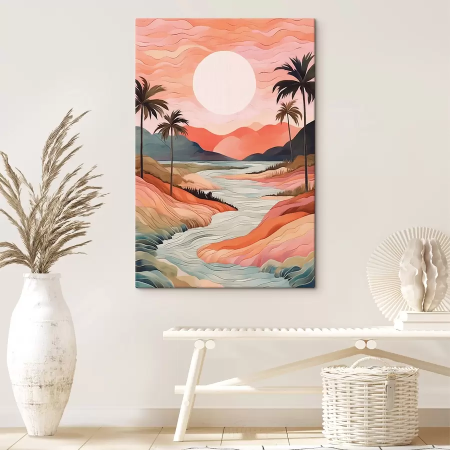 Wandbilder Landschaft mit Fluss s44568