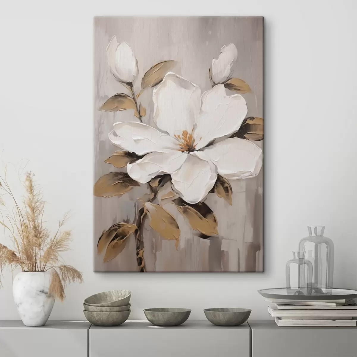 Wandbilder Große Blumenimitationsmalerei s44581