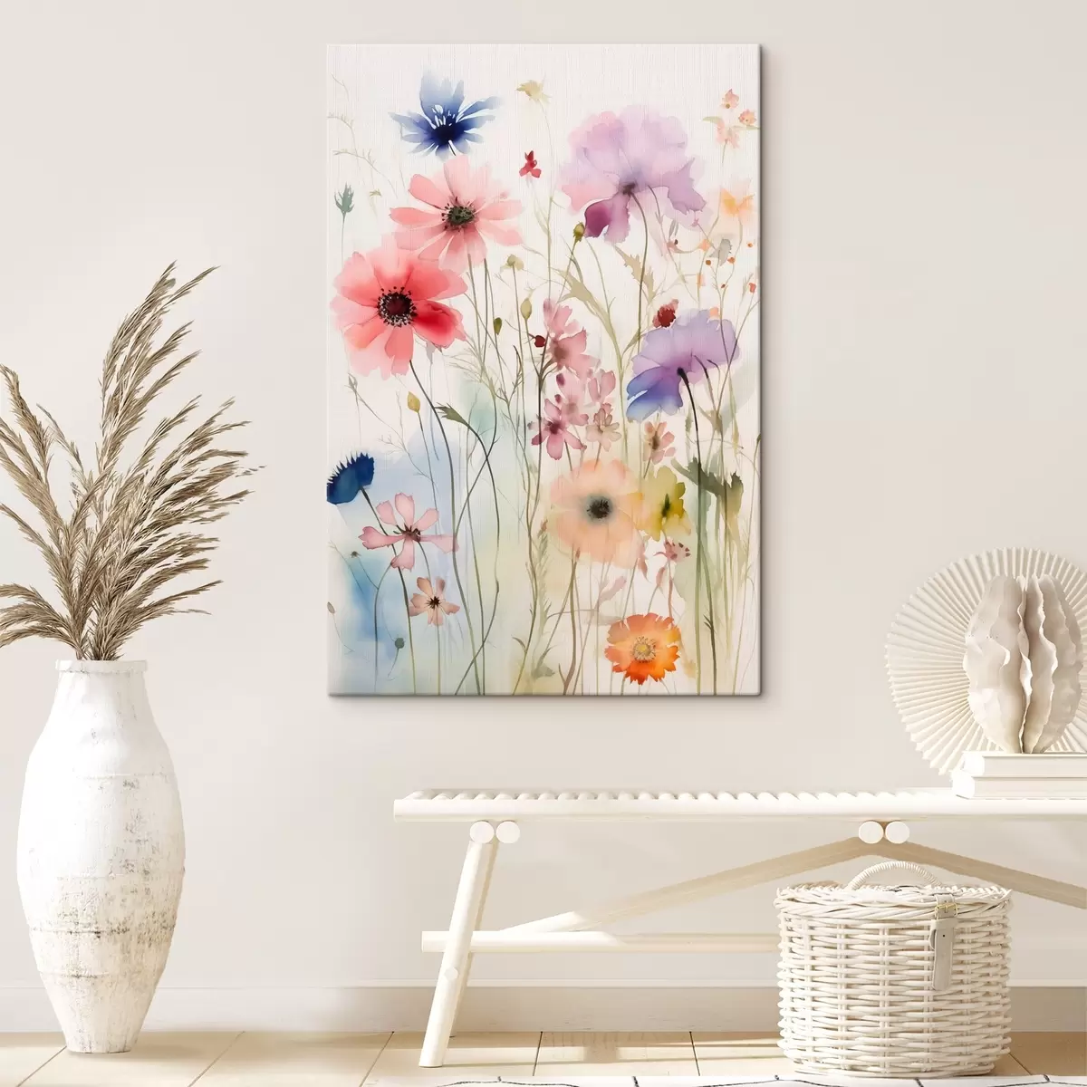 Wandbilder Wilde Blumen Nachahmung von Aquarell s44584