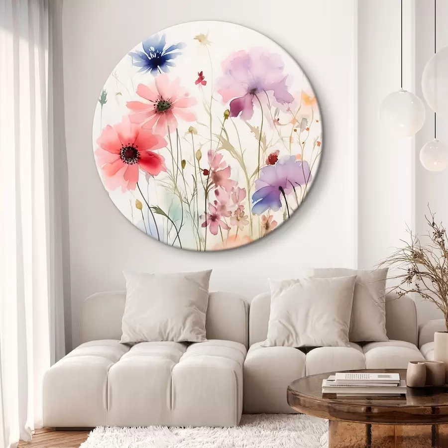 Wandbilder Wilde Blumen Nachahmung von Aquarell r44584