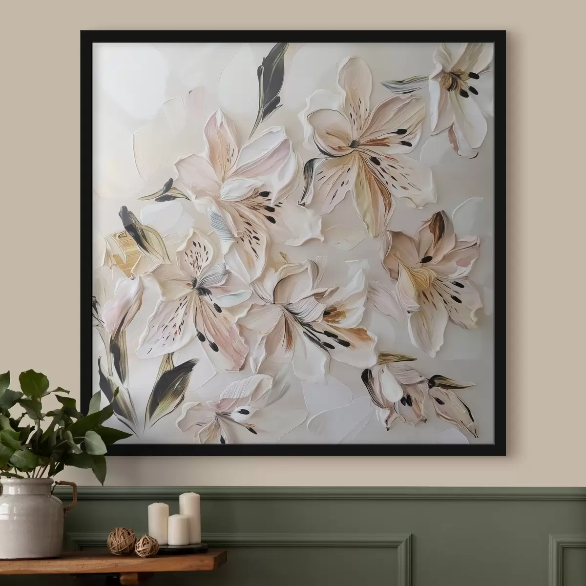 Poster Zarte Blumen Nachahmung Malerei f44588