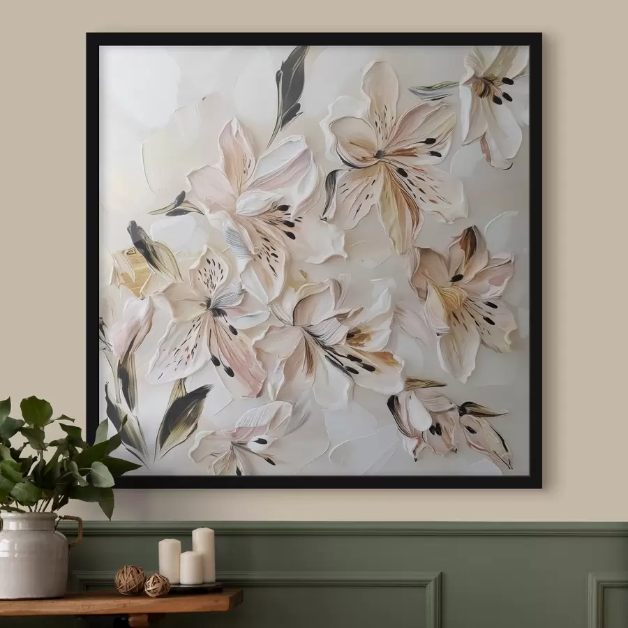 Fototapete Zarte Blumen Nachahmung Malerei f44588