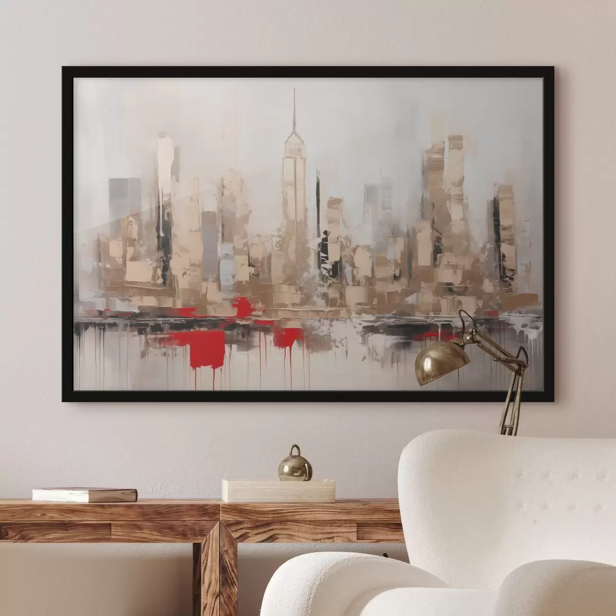 Poster Abstrakte Stadt-Imitation Malerei f44597