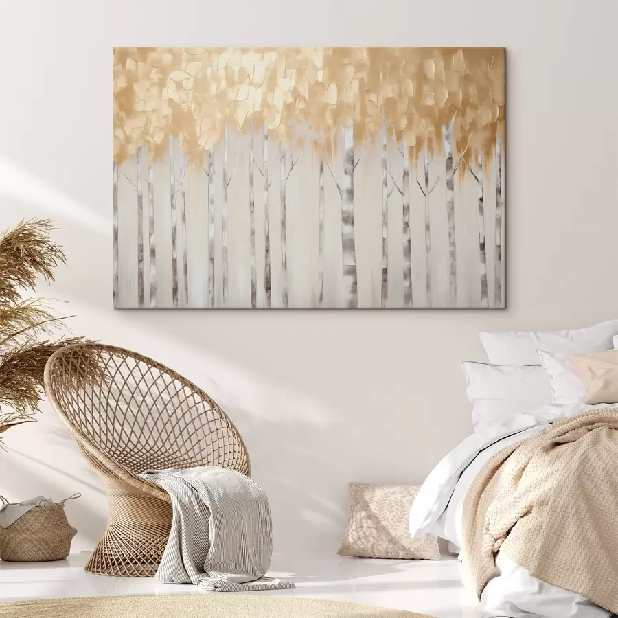 Wandbilder Birkenimitation Gemälde s44637