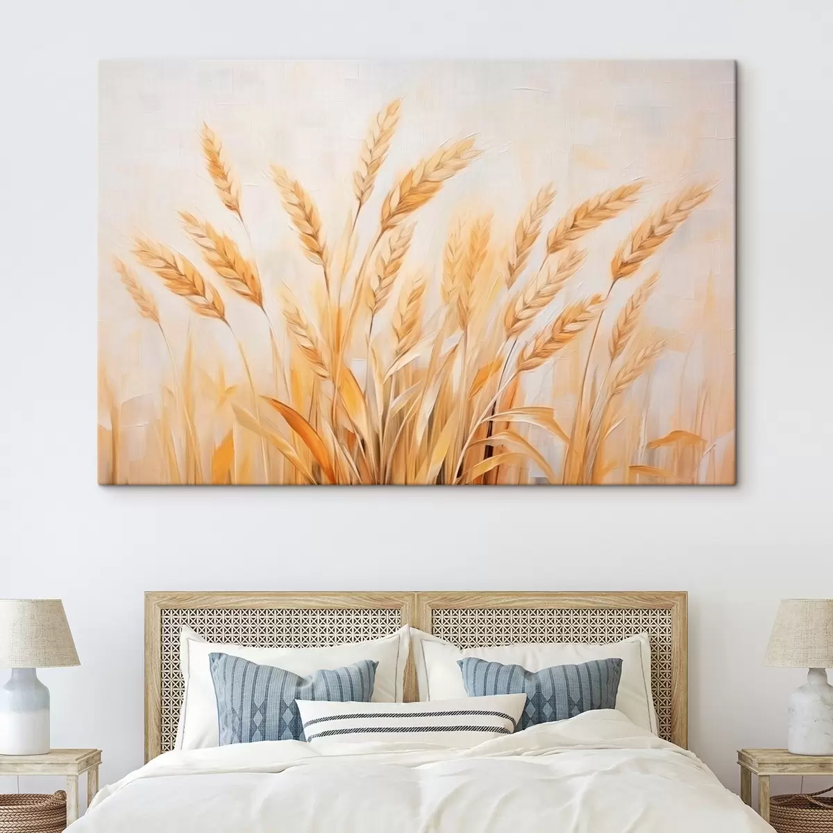 Wandbilder Weizenährenimitation Gemälde s44642