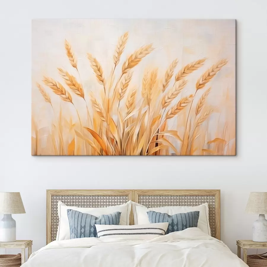 Wandbilder Weizenährenimitation Gemälde s44642