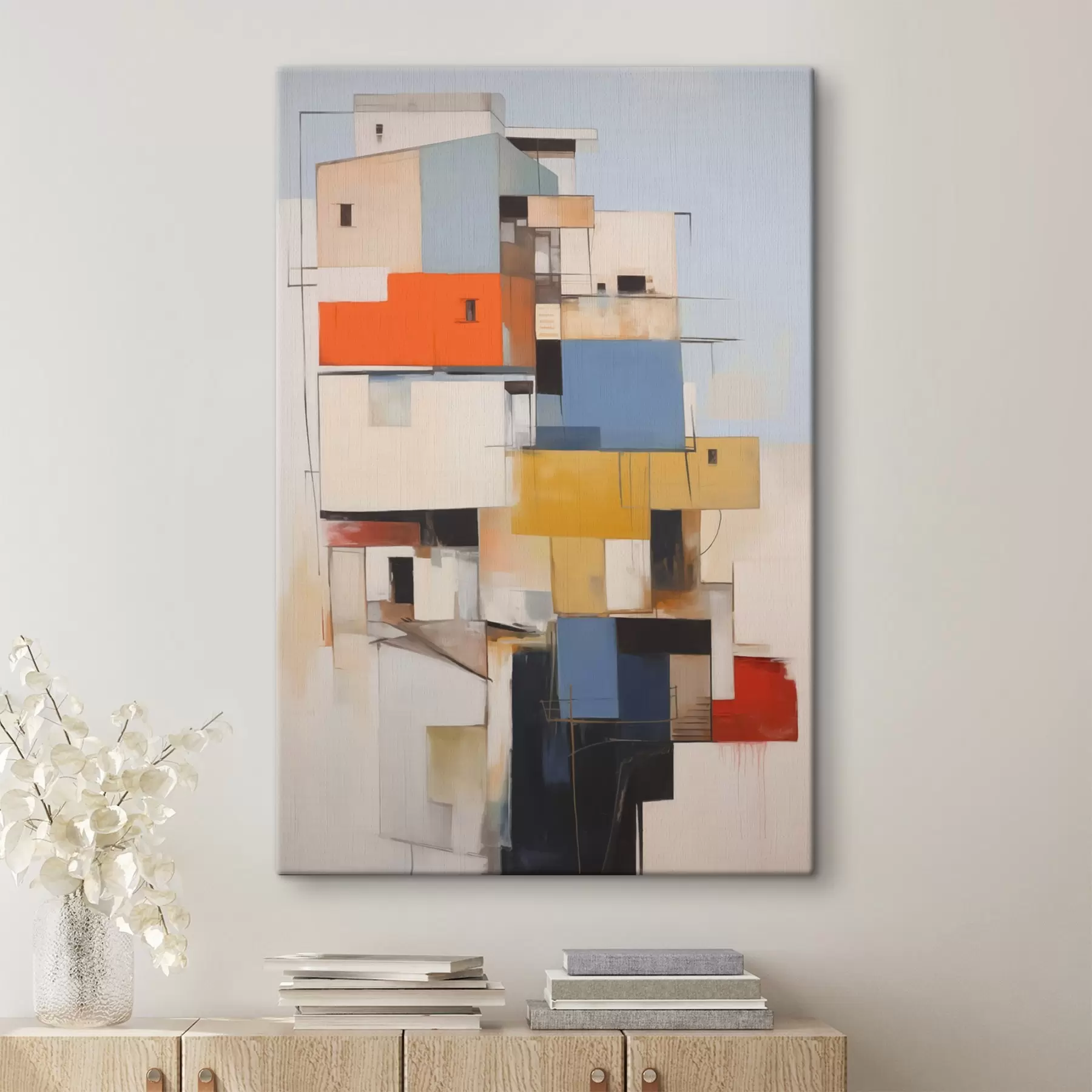 Wandbilder Abstrakte Hausimitation Malerei s44645