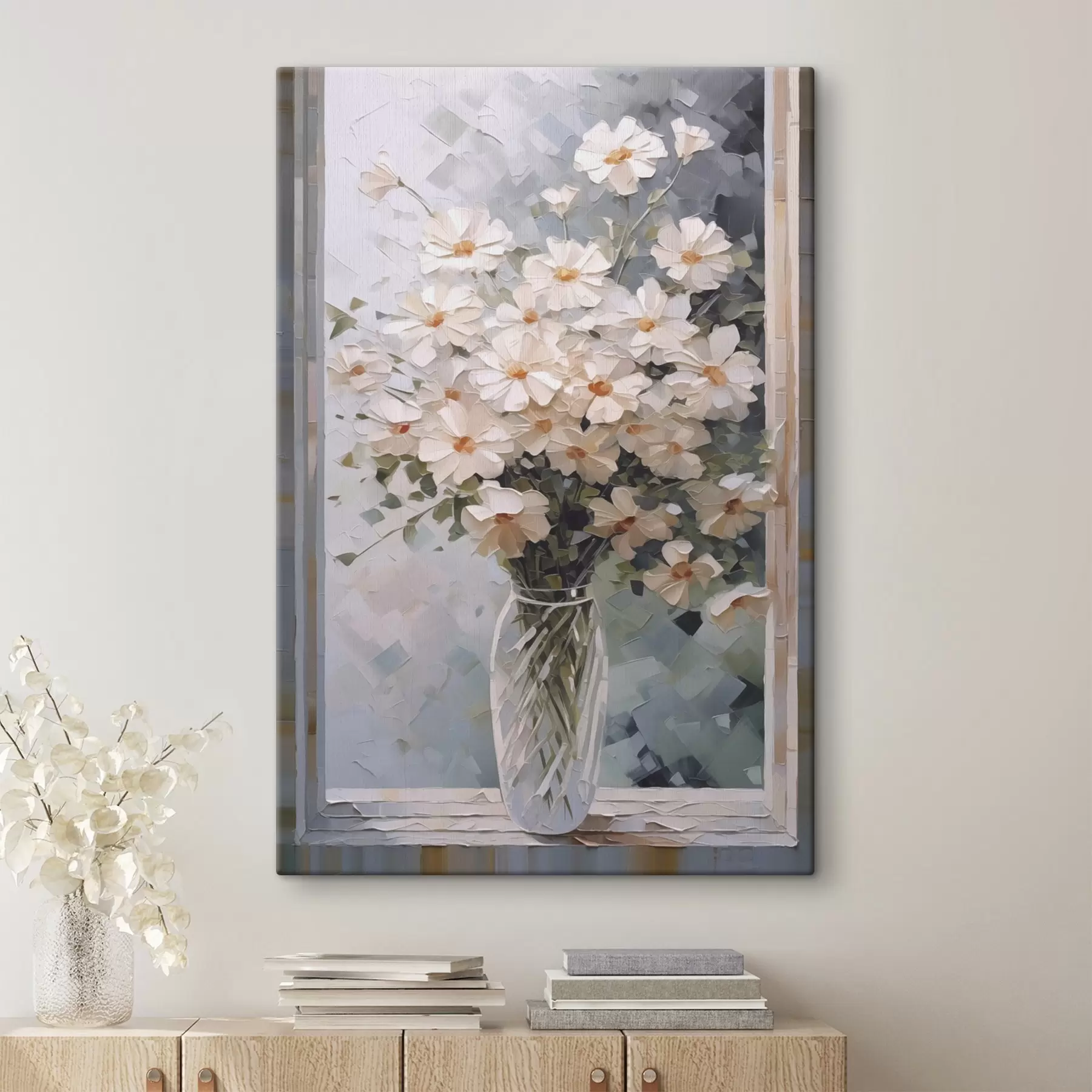 Wandbilder Zarte Blumen in einer Vase s44651