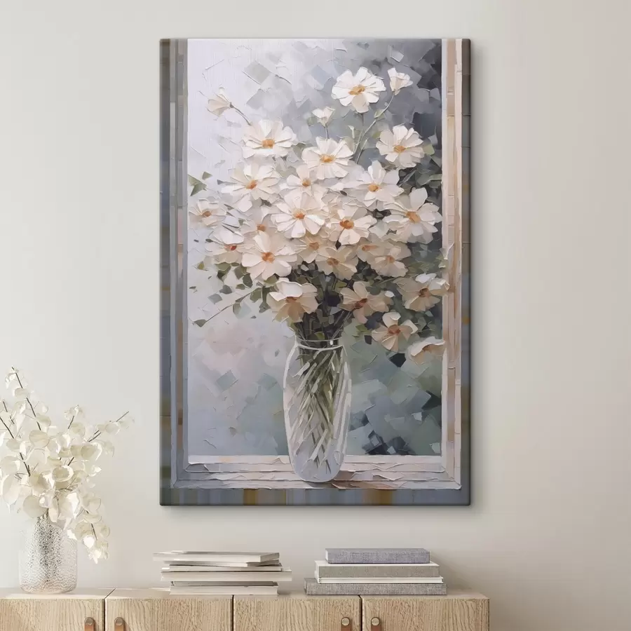 Wandbilder Zarte Blumen in einer Vase s44651