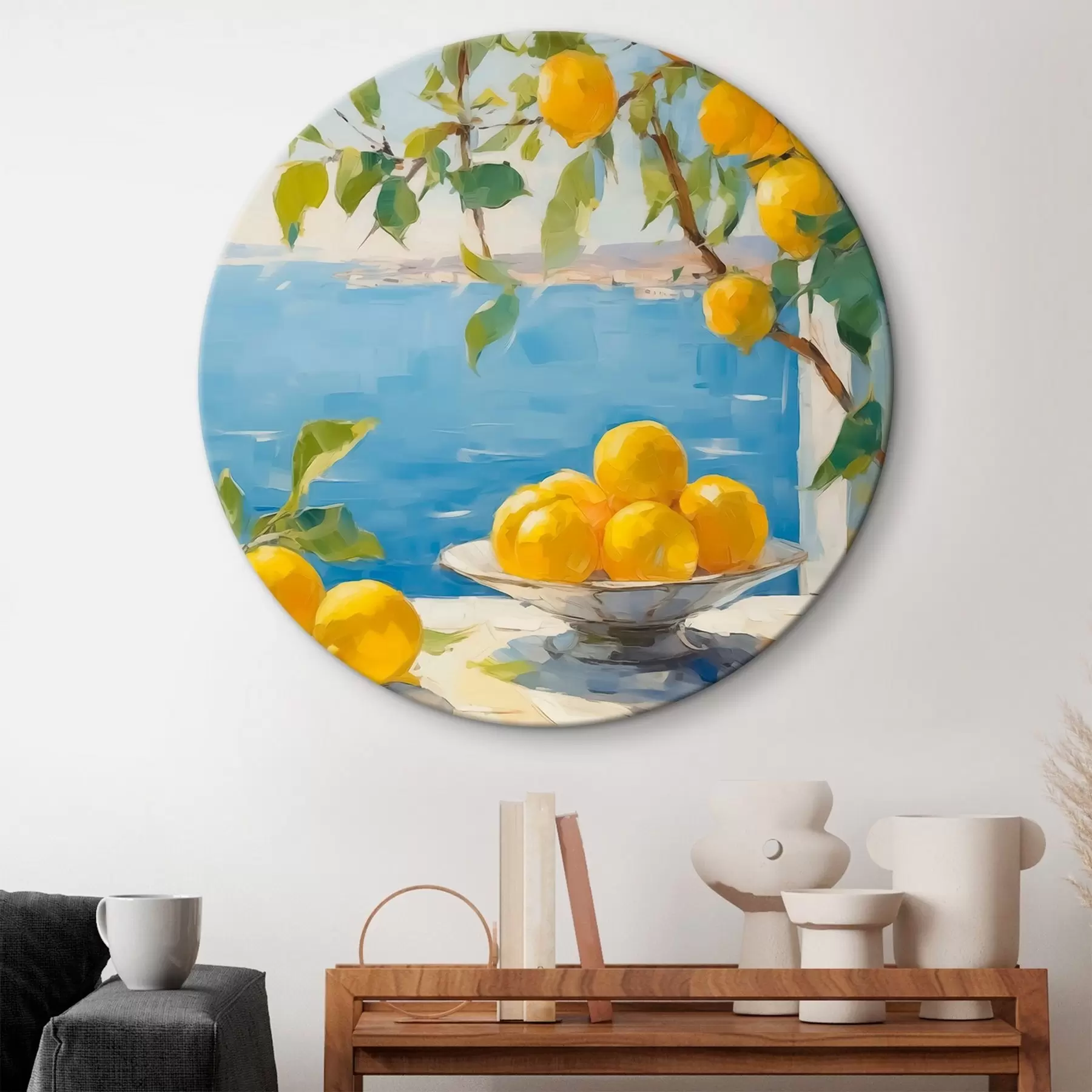 Wandbilder Zitronen gegen das Meer r44649