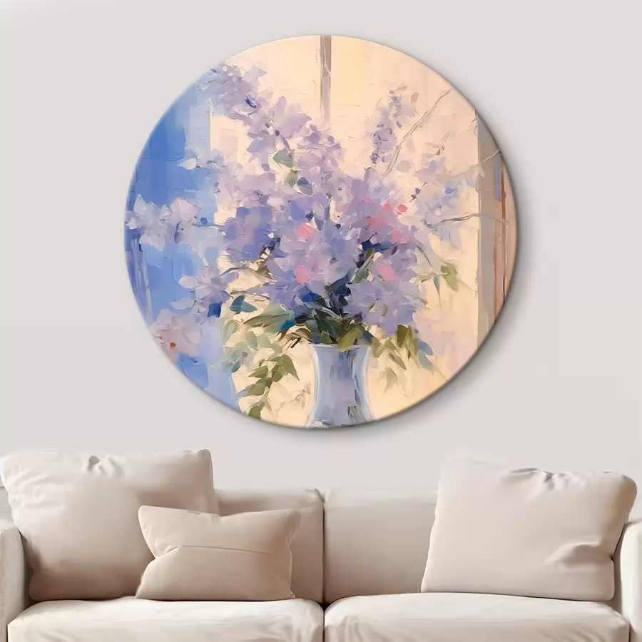 Wandbilder Zarte Blumen in einer Vase am Fenster r44653