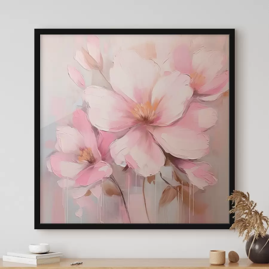 Fototapete Blühende Blumen Nachahmung Malerei f44640