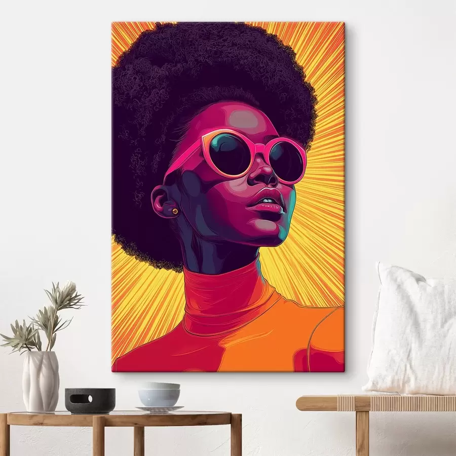 Wandbilder Mädchen mit Brille, Pop Art s44620