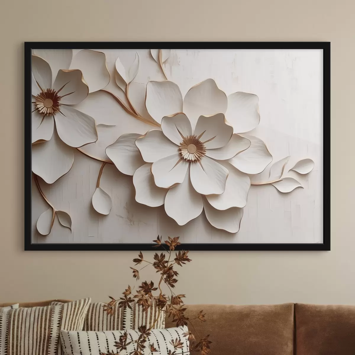 Poster Blume mit volumetrischen Blütenblättern f44630