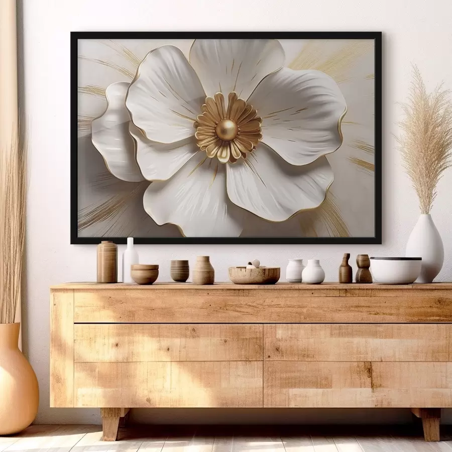 Fototapete Blume mit volumetrischen Blütenblättern f44631