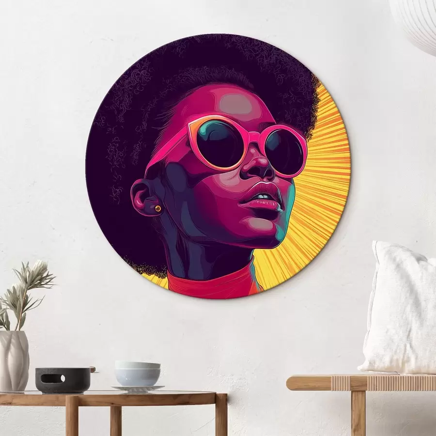 Wandbilder Mädchen mit Brille, Pop Art r44620