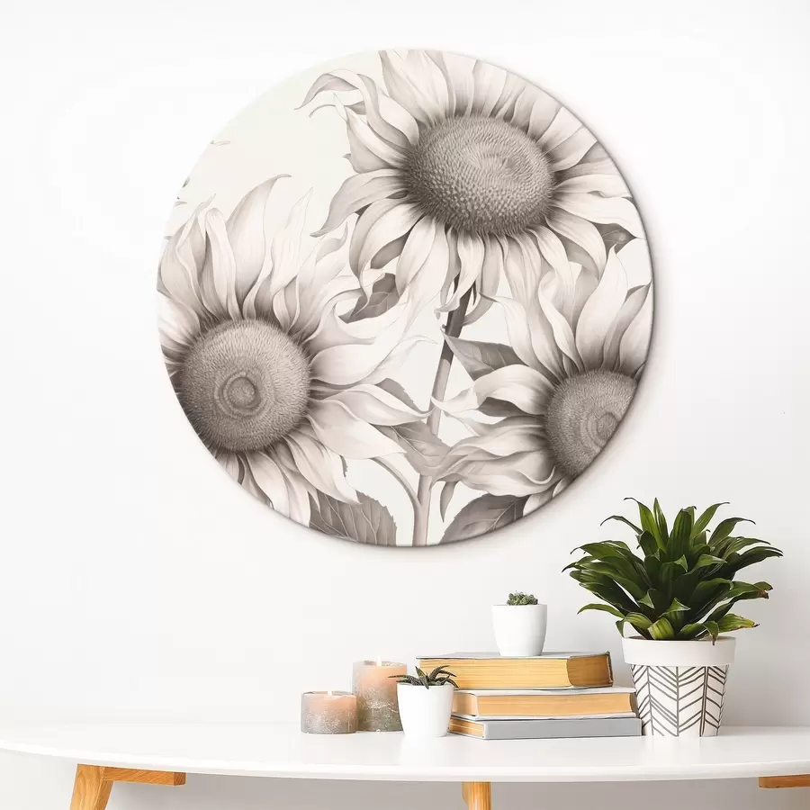 Wandbilder Sonnenblumen, grafischer Stil r44626