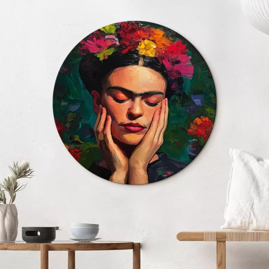 Wandbilder Frau mit Blumen, malerischer Stil r44628