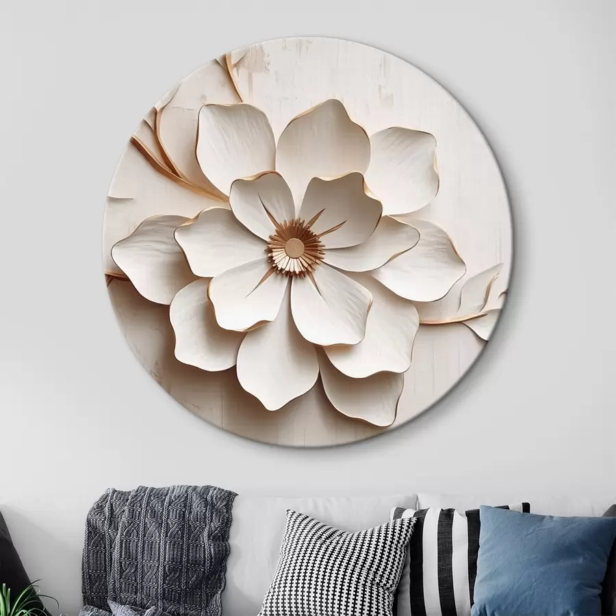 Wandbilder Blume mit volumetrischen Blütenblättern r44630