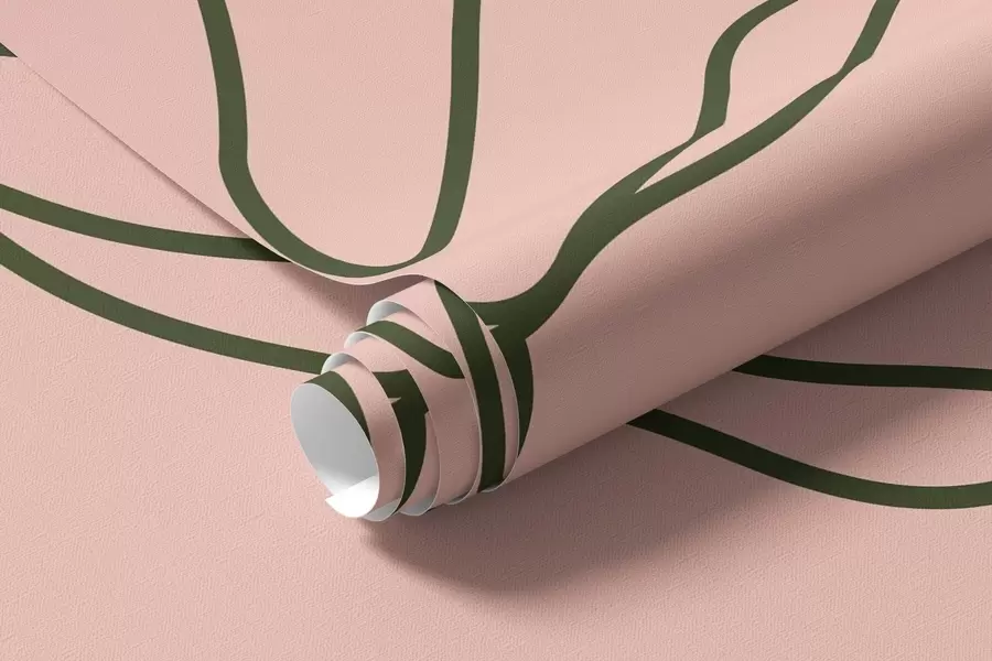 Fototapete Zarte Blumenlinien w09167v1