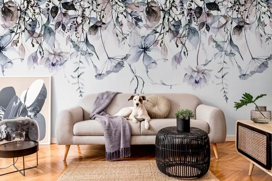 Fototapete Verstreute Blumen w09170v1