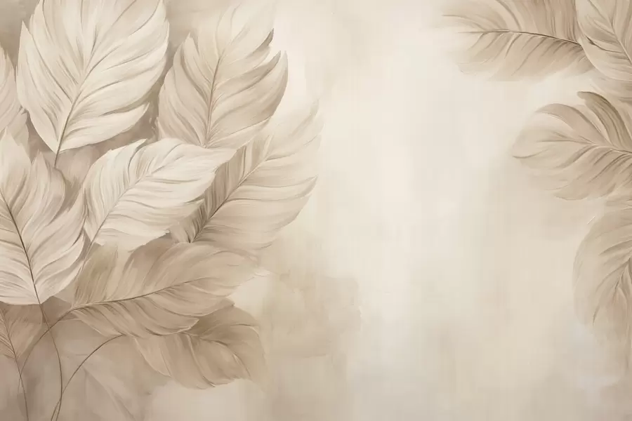 Fototapete Pastellfarbene Blätter w09175v2