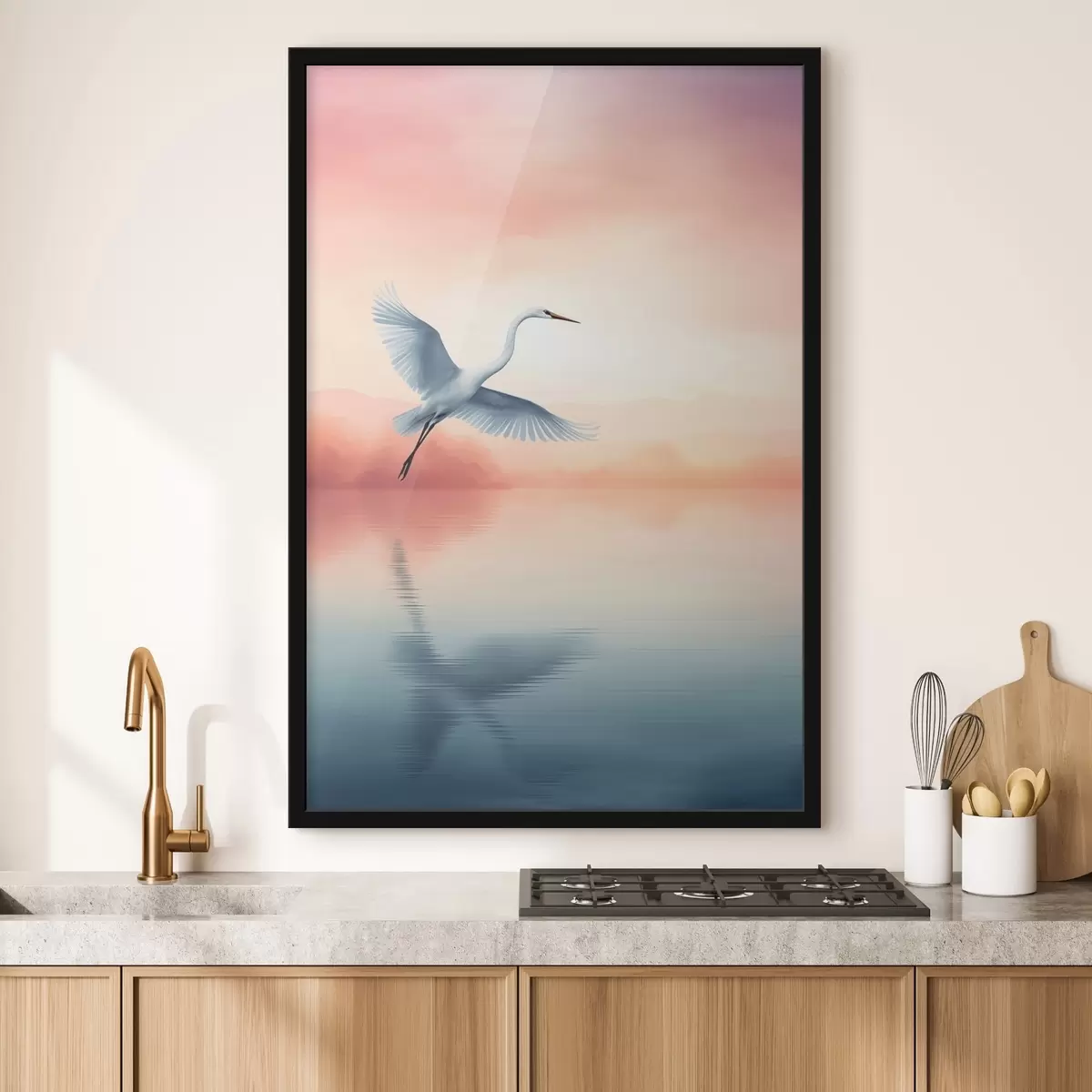 Poster Kranich am Himmel f44677