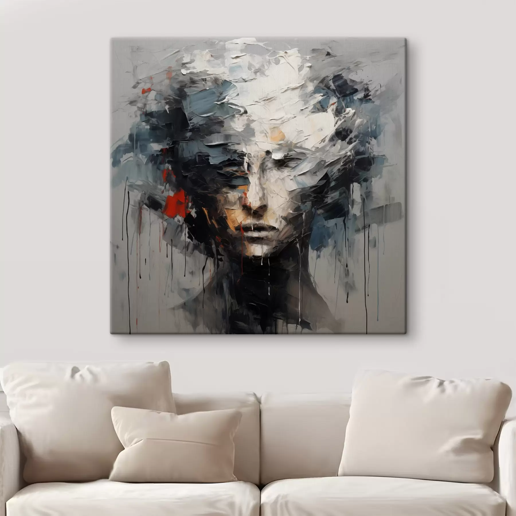 Wandbilder Gesicht in Trümmern s44655