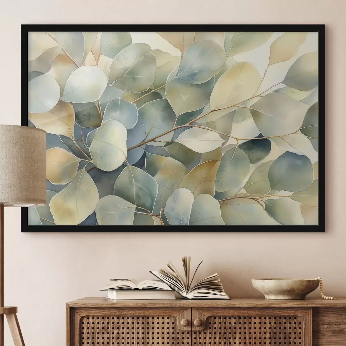 Poster Eukalyptusblätter, Aquarellstil, Natur f44502