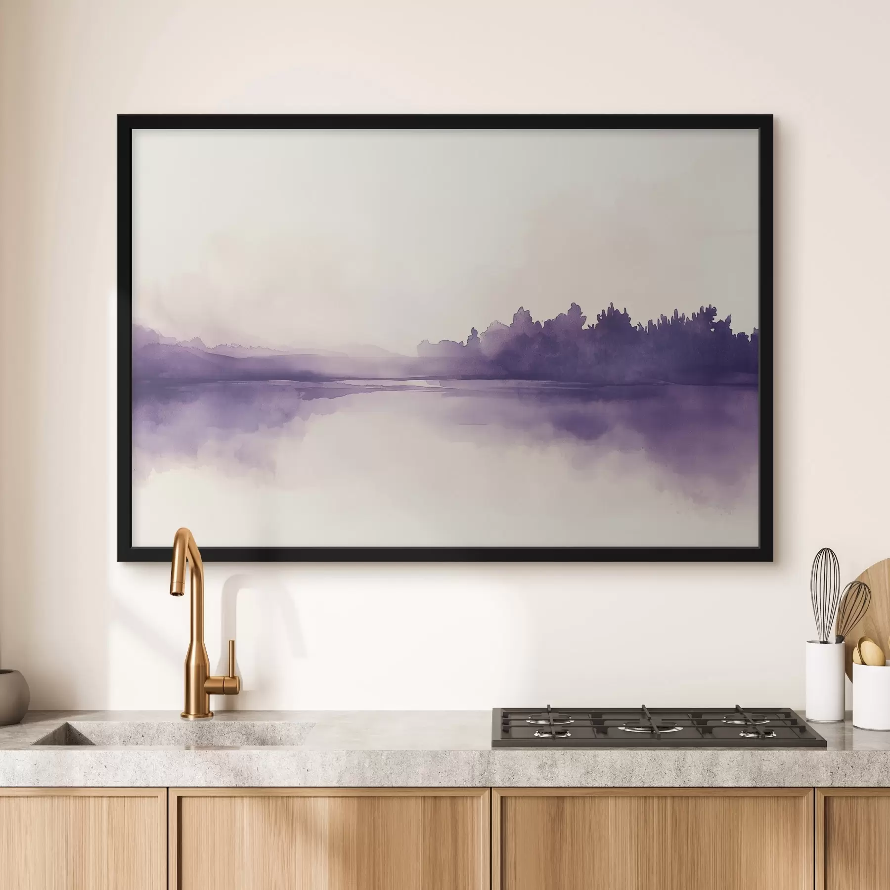 Fototapete Aquarellfarbe Abstraktion mit lila Farbe f44504