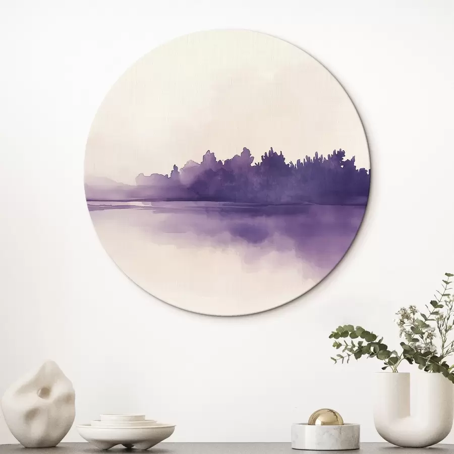 Wandbilder Aquarellfarbe Abstraktion mit lila Farbe r44504