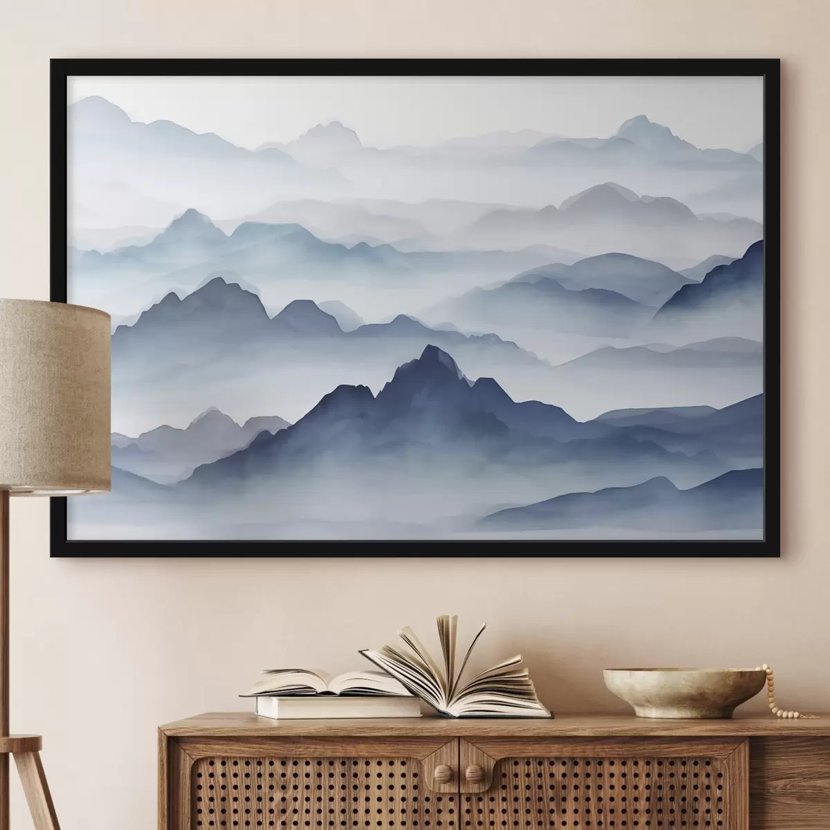 Poster Berge in Blau f44685