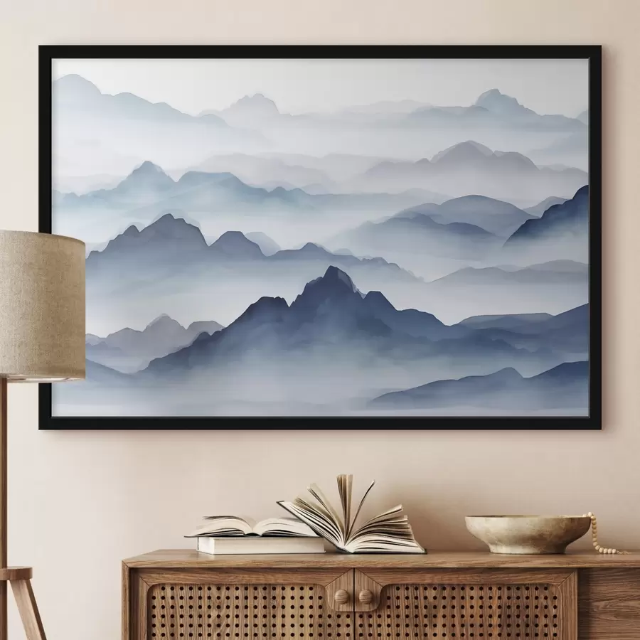 Fototapete Berge in Blau f44685