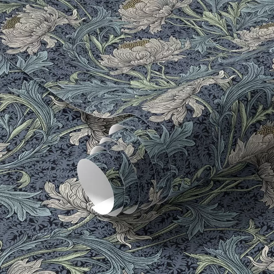 Fototapete Vintage Pfingstrosen auf einem dunklen Hintergrund, Gothic floral style a00233