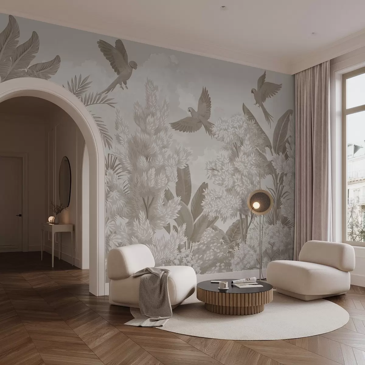 Fototapete Papageien im Dschungel w04105v1