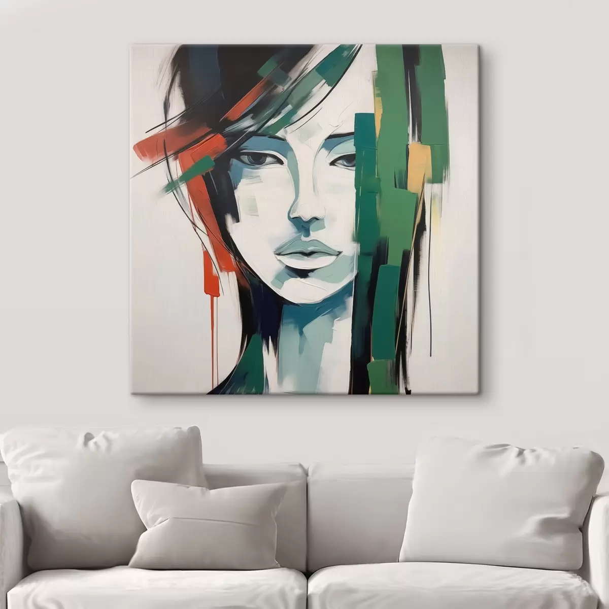 Wandbilder Helles Porträt Nachahmung der Malerei s44698